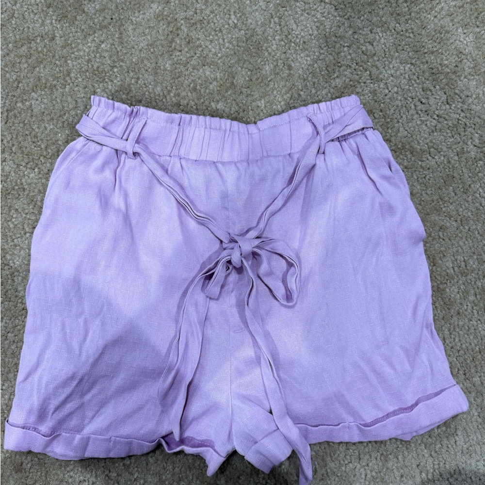 Miami High Waist Purple Shorts Relaxed Fit